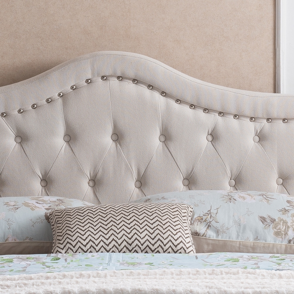 Dante Upholstered Tufted Fabric Queen Bed by Christopher Knight Home