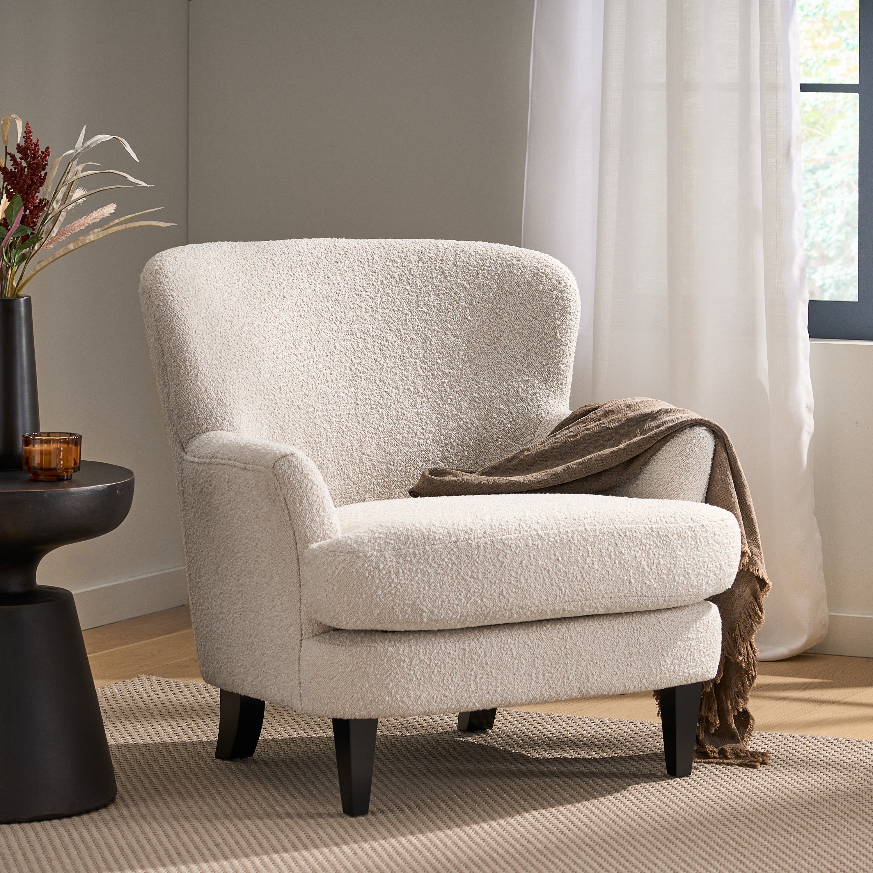 Gerald Boucle Upholstered Club Chair