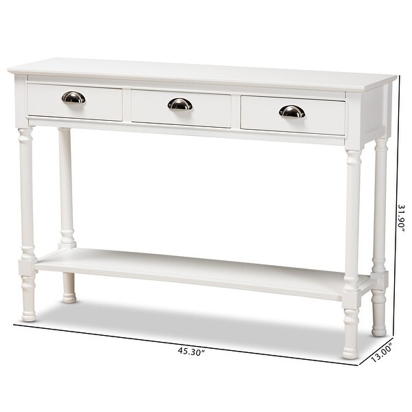 Garvey 3-Drawer Wood Entryway Console Table