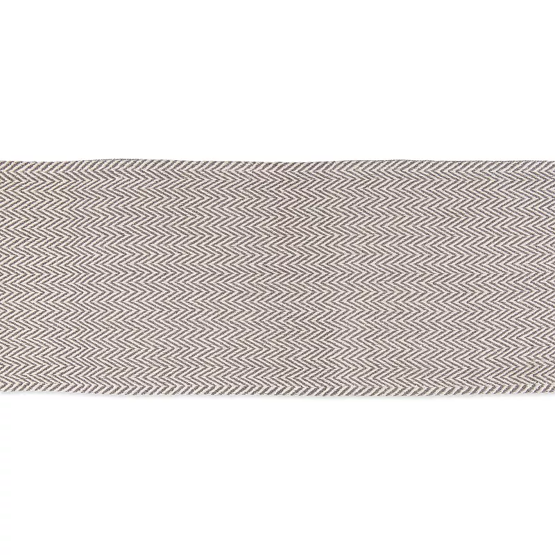 72 Gray and White Rectangular Chevron Weaved Table Runner