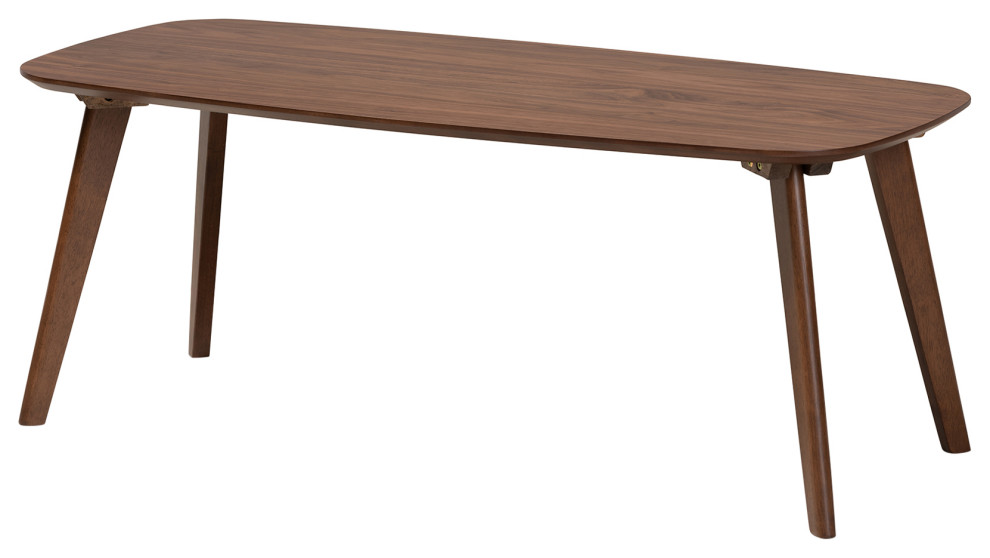 Castlebank Walnut Coffee Table   Midcentury   Coffee Tables   by Baxton Studio  Houzz