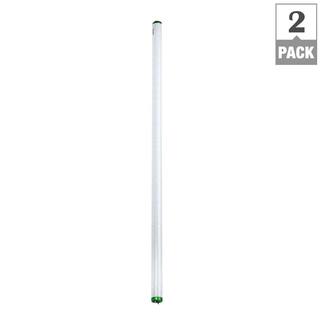 Philips 32-Watt 4 ft. Linear T8 Fluorescent Light Bulb Soft White (2-Pack) 543280