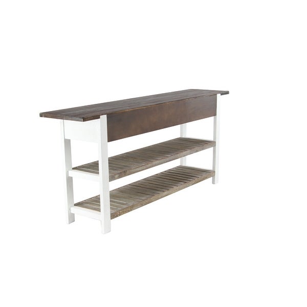 White Fir Farmhouse Console Table 32 x 71 x 16