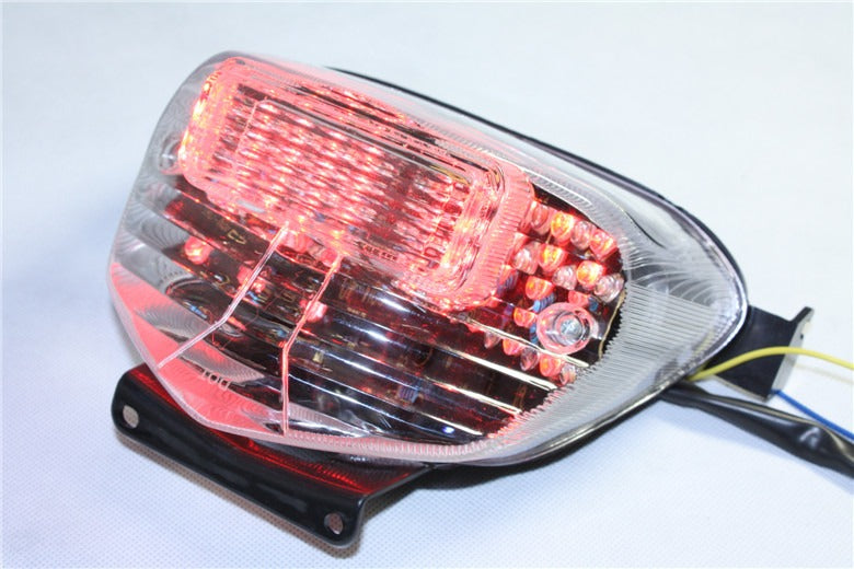 HTT Motorcycle Clear Led Tail Light Brake Light with Integrated Turn Signals Indicators For Suzuki 2001-2003 GSX-R600/ 2000-2003 Suzuki GSX-R750/ 2001-2002 Suzuki GSXR 1000