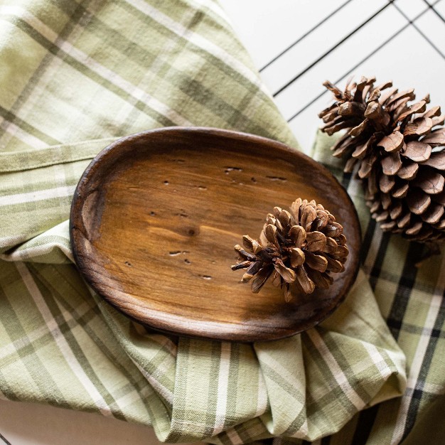 Oval Tray Natural Wood By Foreside Home amp Garden