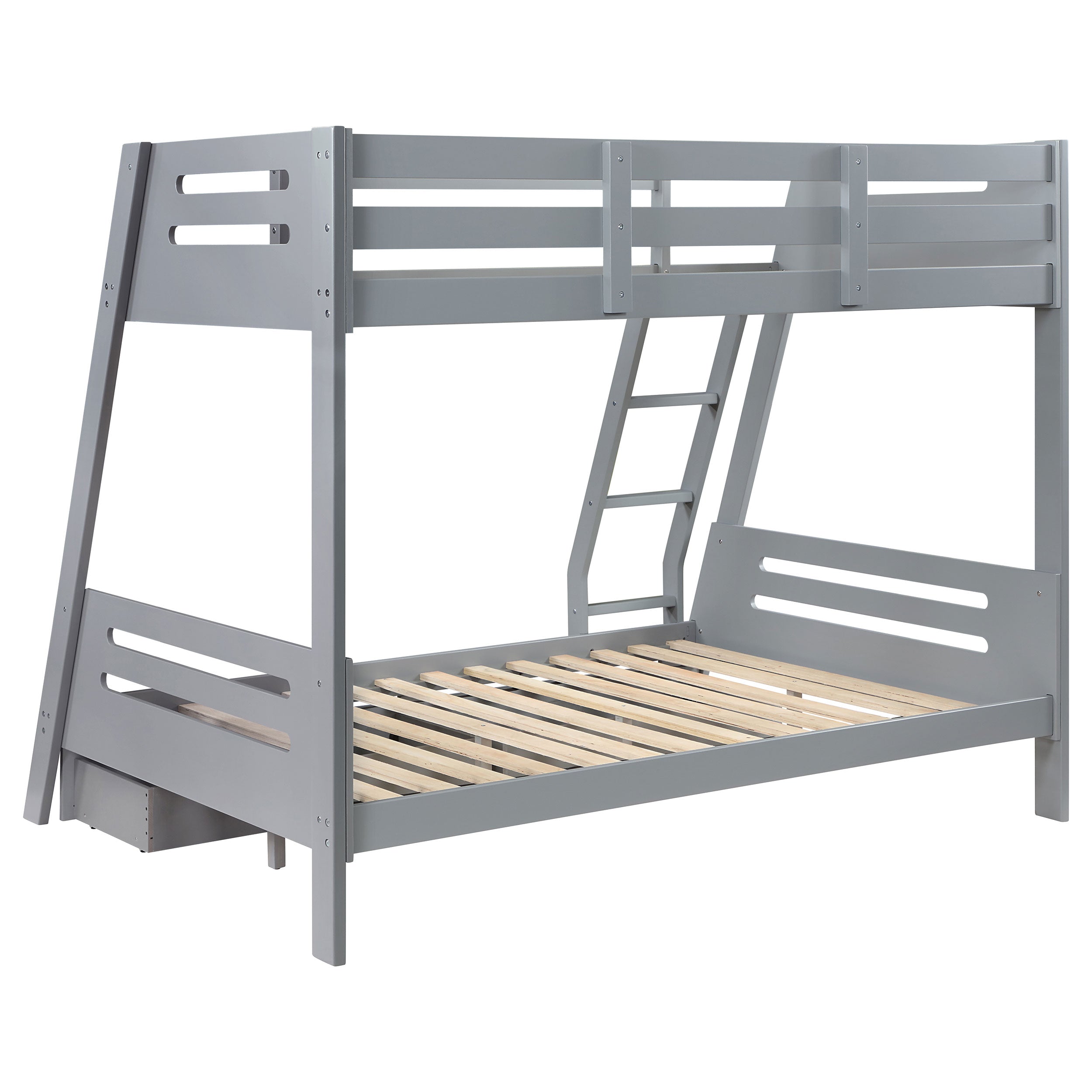 Flynn Wood Twin Over Full Bunk Bed Weathered Brown-400809