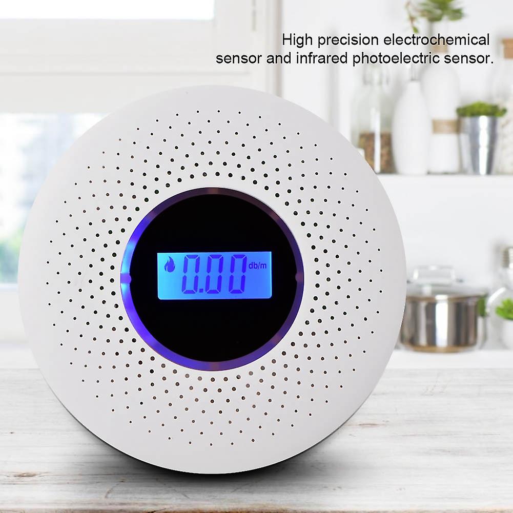 Carbon Monoxide Smoke Fire Detector Photoelectric Sensor Compound Security Alarm