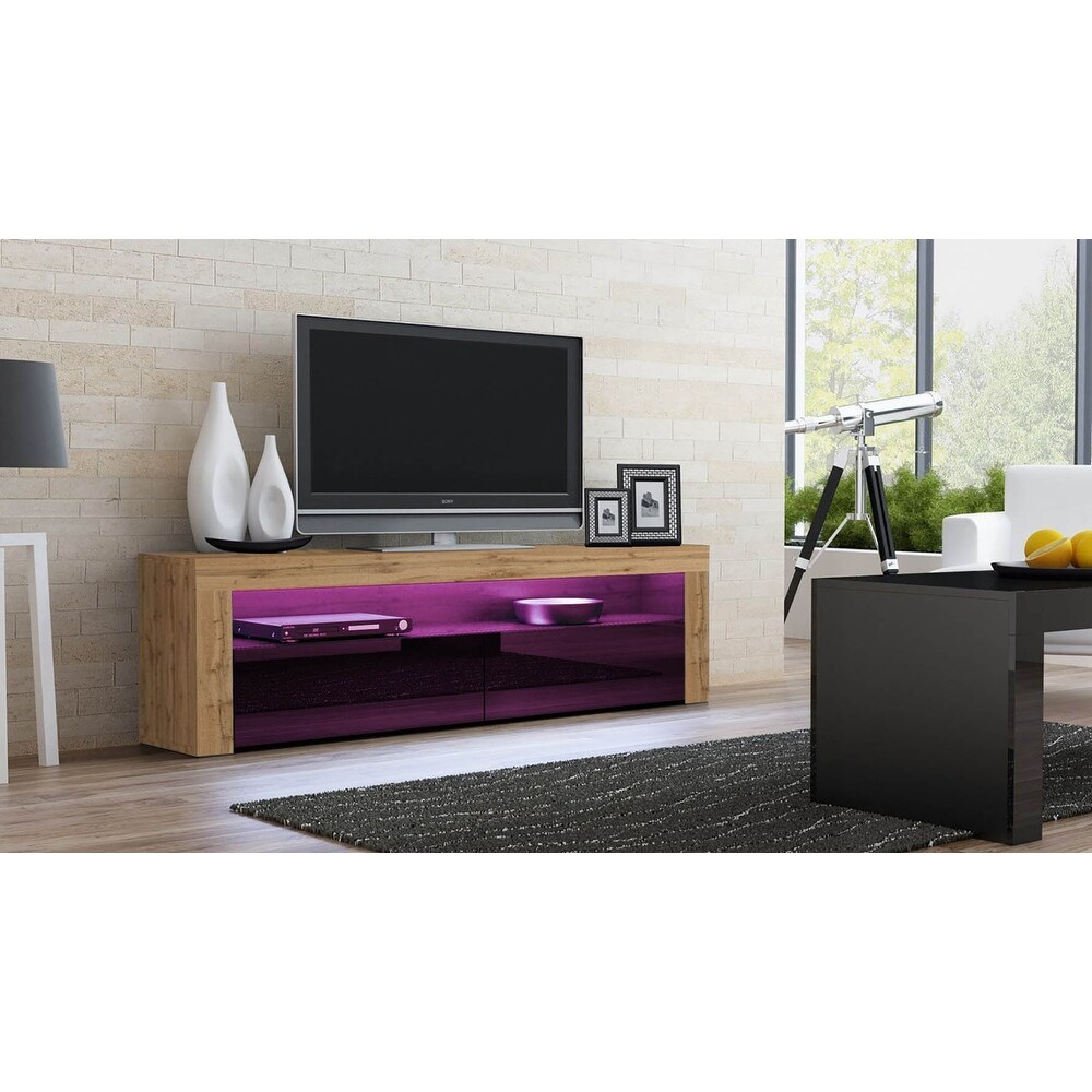 Milano Classic Modern 16 color LED 63 inch TV Stand