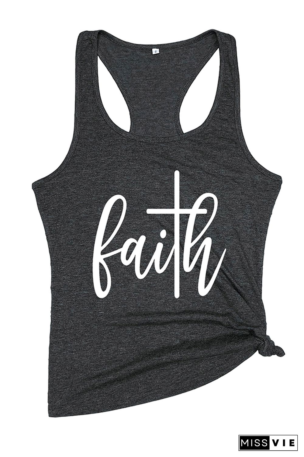 Faith Printed Sleeveless Tank Top Wholesale