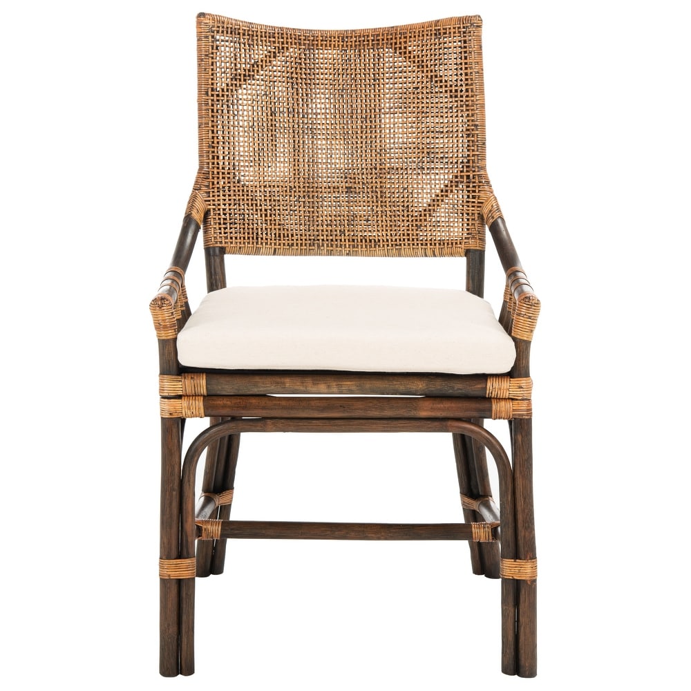 SAFAVIEH Donatella Coastal Rattan Cushion Chair   22\