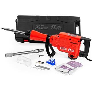 XtremepowerUS 24 in. 2200-Watt Heavy-Duty Electric Jackhammer Demolition Hammer Concrete Breaker Tool Kit 61108-XPH2