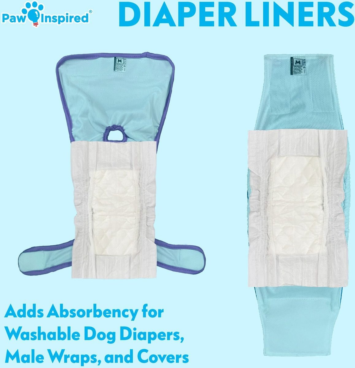 Paw Inspired Disposable Dog Diaper Liners