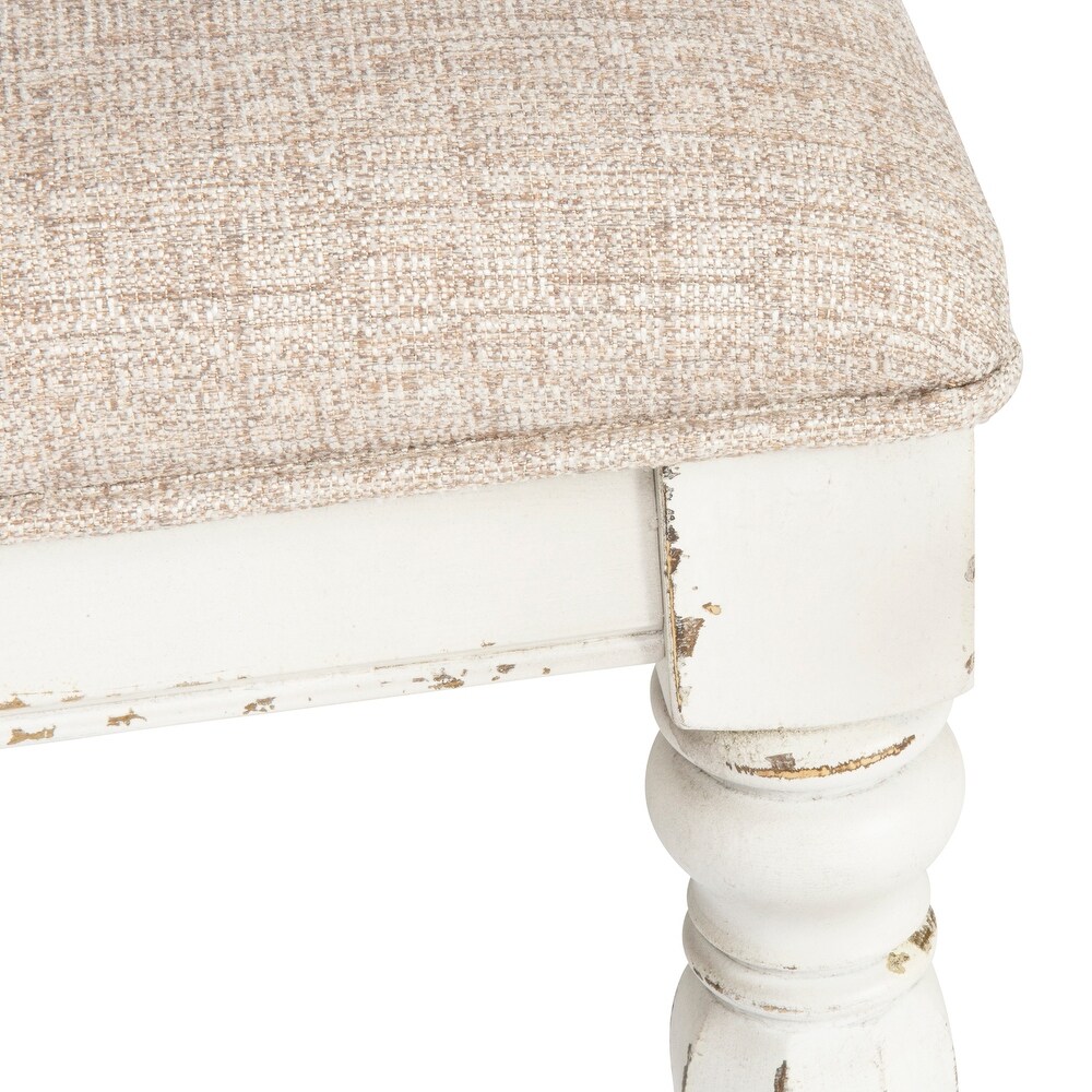 Magnolia Manor Antique White Opt 5 Piece Pedestal Table Set