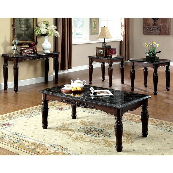 Furniture of America Laun 48-in. Traditional Espresso Sofa Table