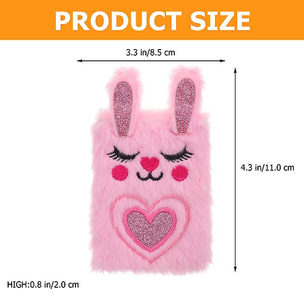 Plush Diary Book Lovely Bunny Notepad Cartoon Girl Notepad Diary Accessory