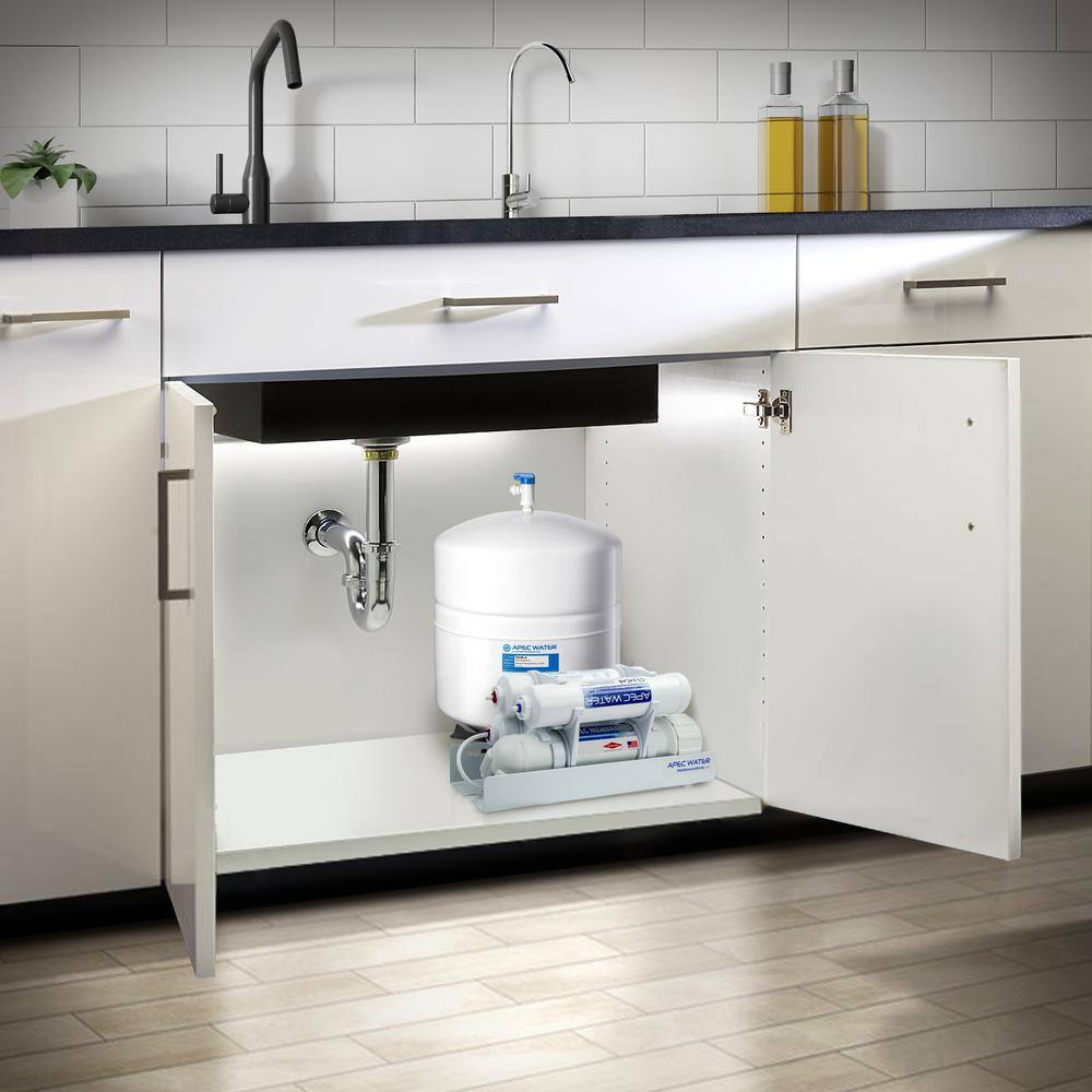 APEC Water Systems Ultimate Compact 4-Stage Under-Sink Reverse Osmosis Drinking Water Filtration System RO-QUICK90