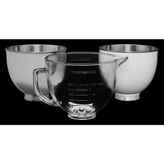 KitchenAid 5 Qt. Tilt-Head White Colorfast Finish Stainless Steel Bowl KSM5SSBWH