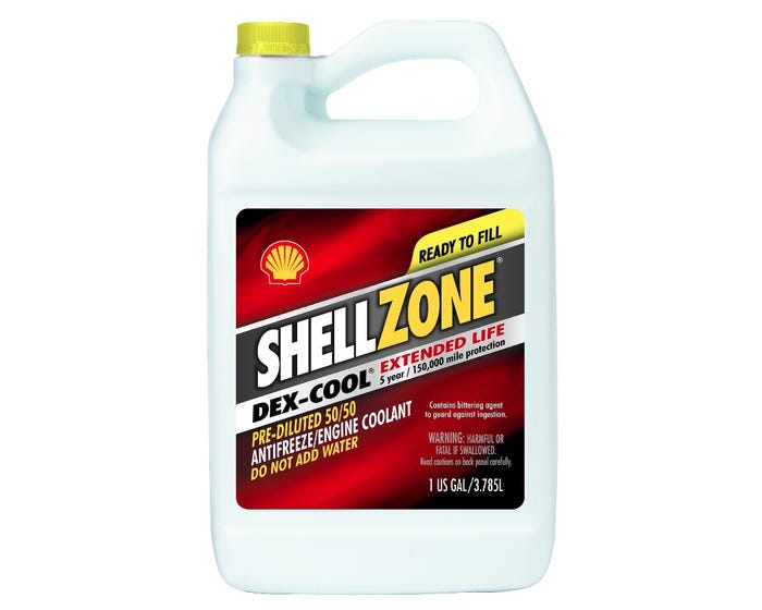 ShellZone DEX-COOL Antifreeze/Coolant 50/50， 1 Gallon -9407006021