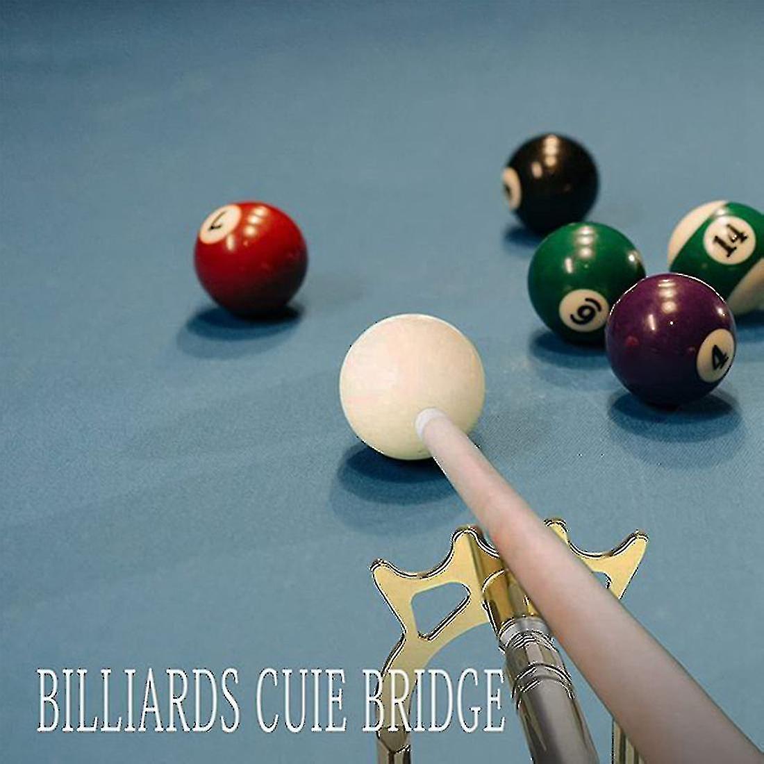 Retractable Pool Cue Stick Bridge With Removable Bridge Head