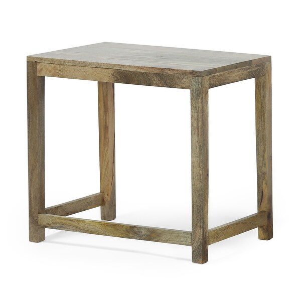 Trautman Rustic Handcrafted Mango Wood Nested Side Tables (Set of 3) by Christopher Knight Home