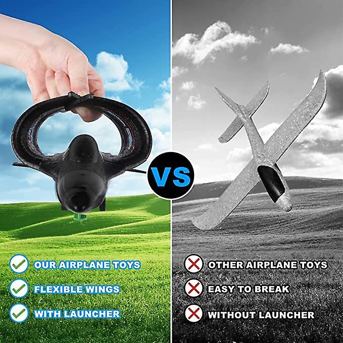 Airplane Launcher Toy For Kids Outdoor Flying Toys Birthday Gifts