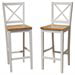 TMS Bar Stool， White， Set of 2