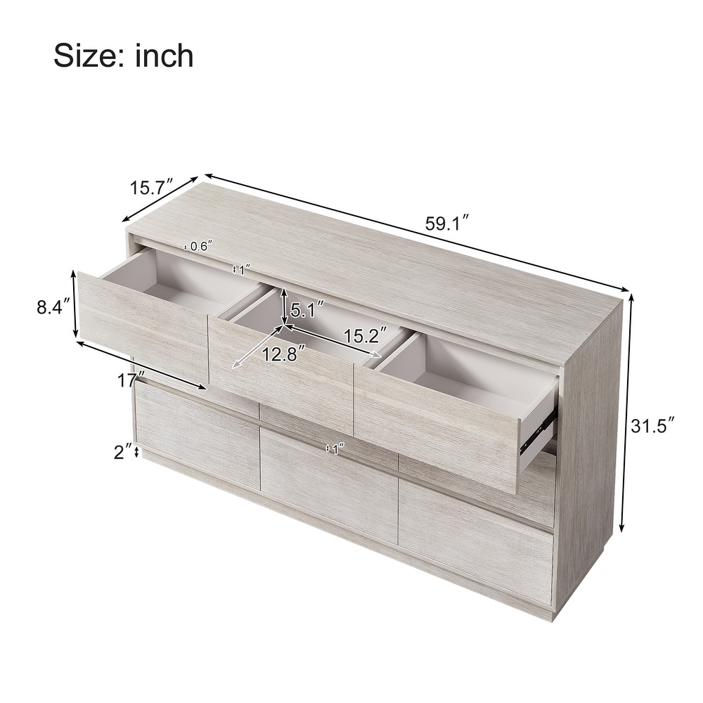 Modern Style Soild Wood 9 Drawer Dresser