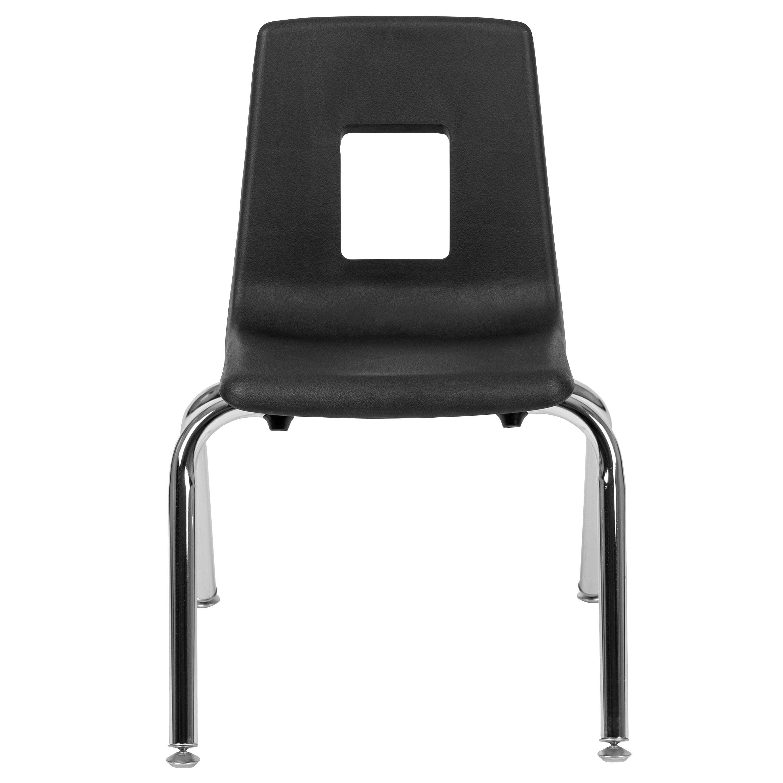 BizChair Black Student Stack School Chair - 14-inch