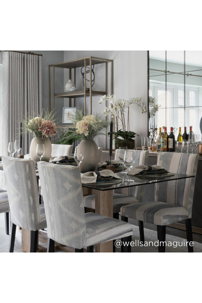 Patterned Fabric Upholstered Dining Chair  Andrew Martin Addington   Transitional   Dining Chairs   by Oroa   Distinctive Furniture  Houzz