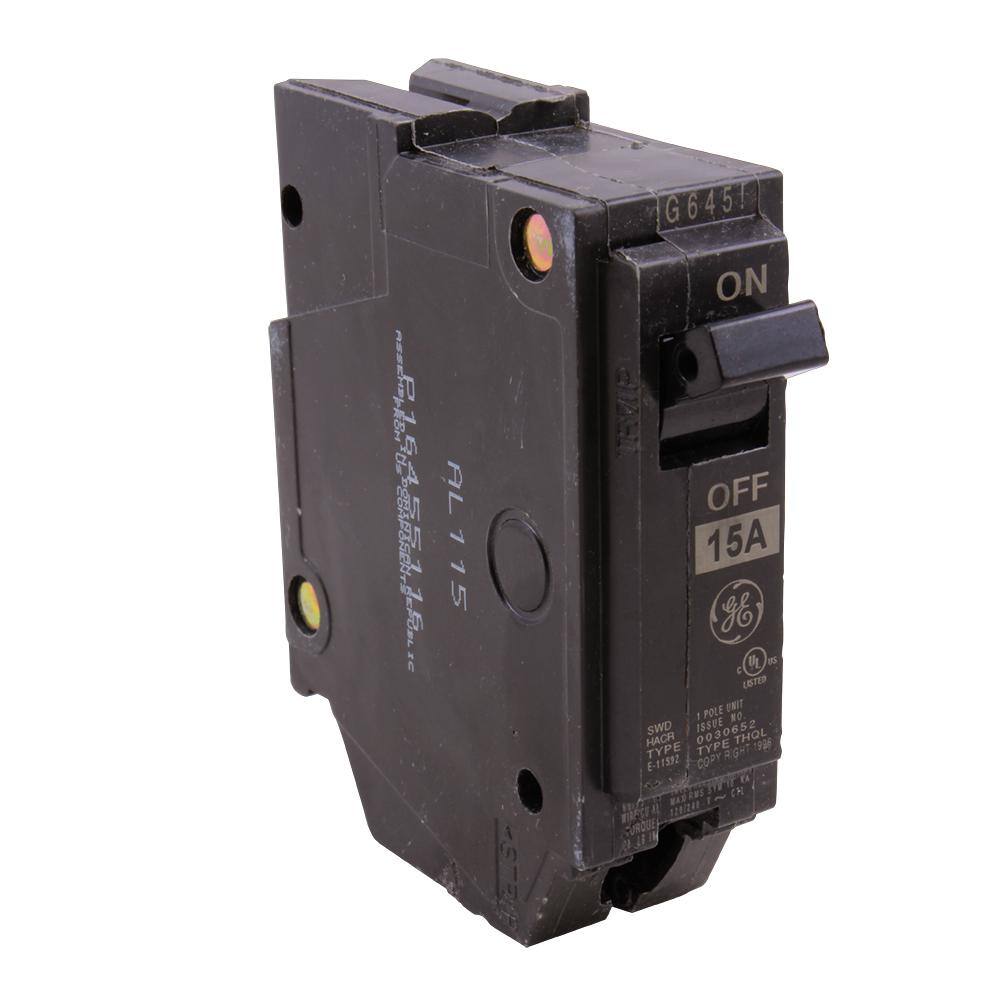 GE Q-Line 15 Amp 1 Single-Pole Circuit Breaker THQL1115