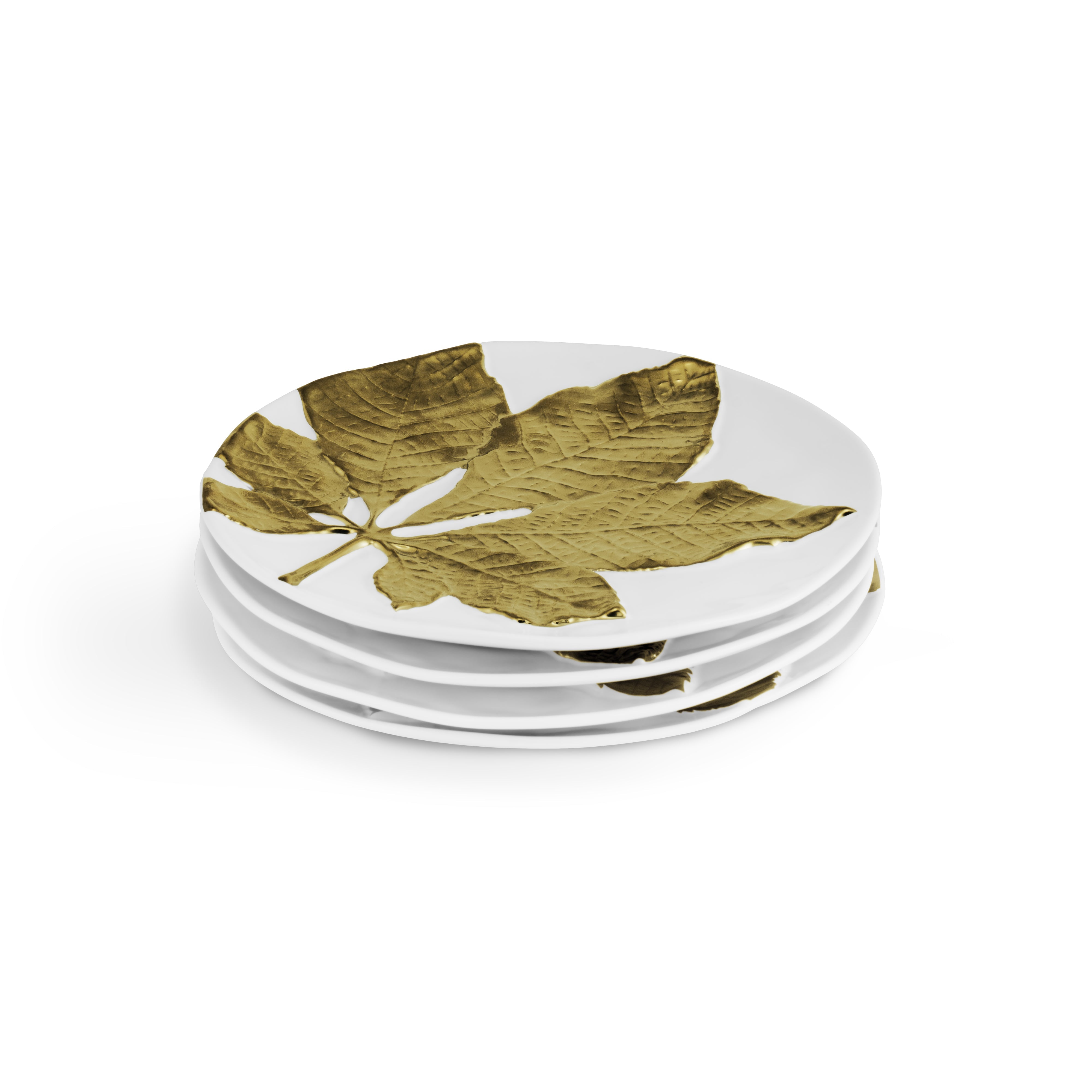 Chestnut Leaf Tidbit Plate Set