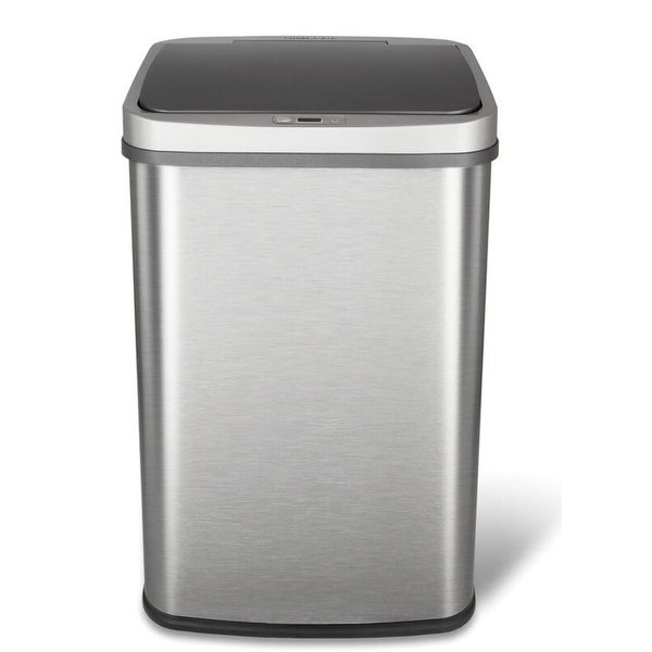 13-Gallon Stainless Steel Kitchen Trash Can with Motion Sensor Lid