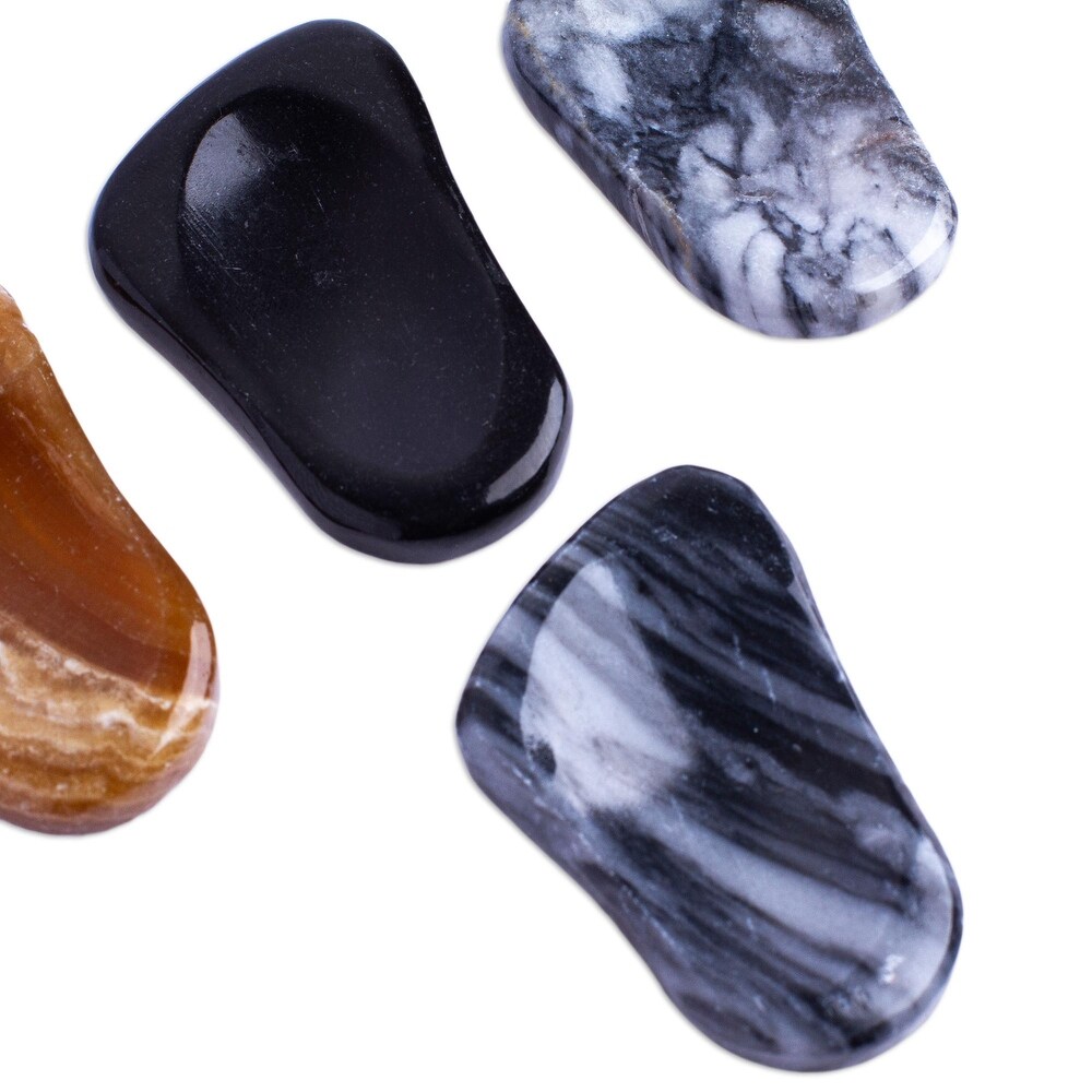 Novica Handmade Stability Amulet Stress Relieving Stones (Pair)
