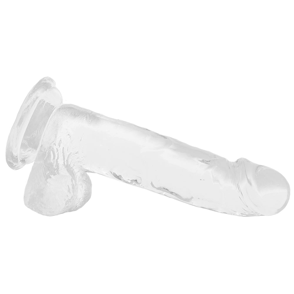 King Cock 7 Inch Ballsy Dildo in Clear