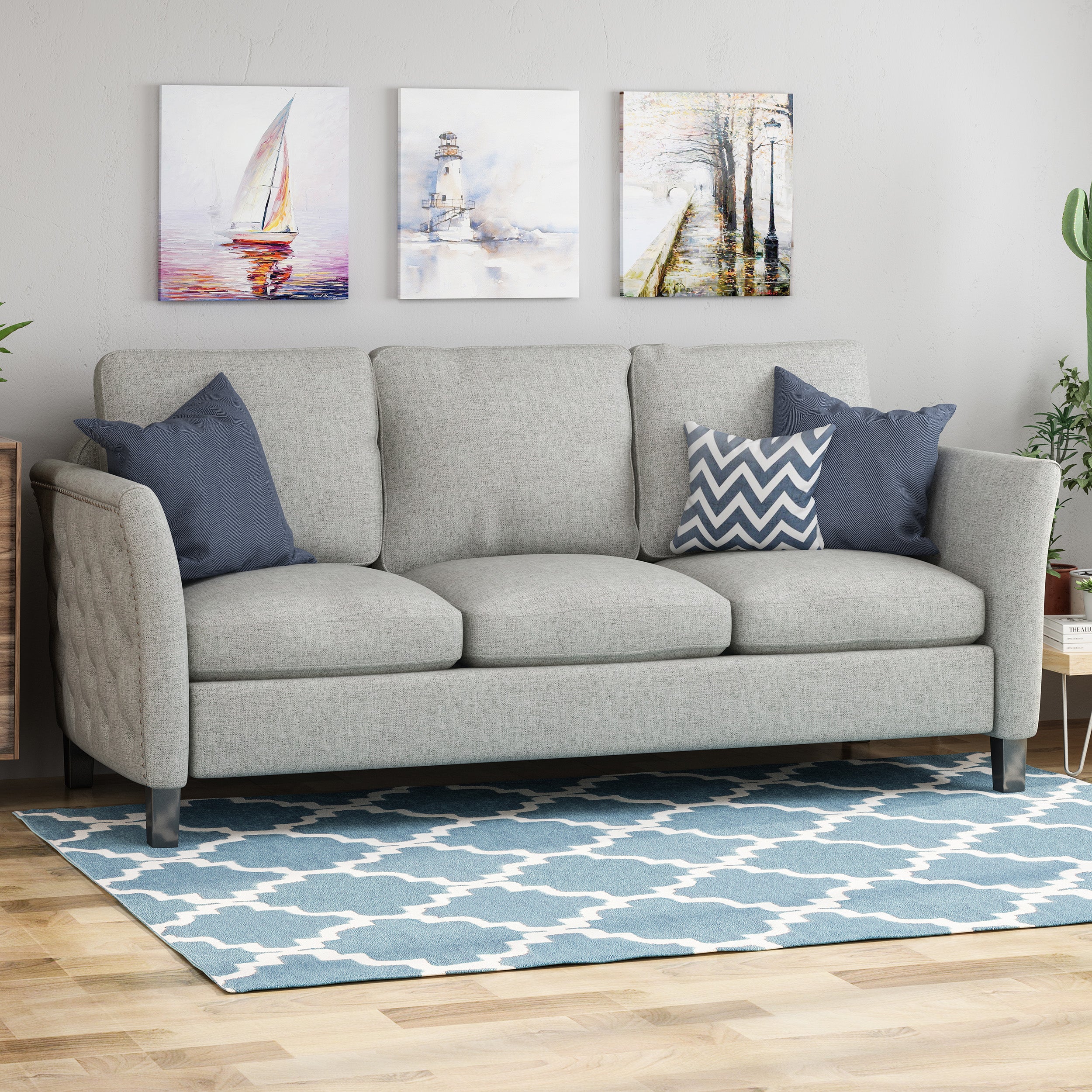 Ritner Contemporary Fabric Sofa