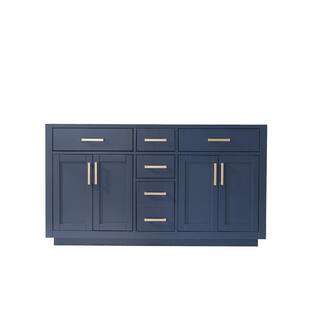 Altair Ivy 59.2 in. W x 21.6 in. D x 33.1 in. H Bath Vanity Cabinet without Top in Royal Blue 531060-CAB-RB-NM