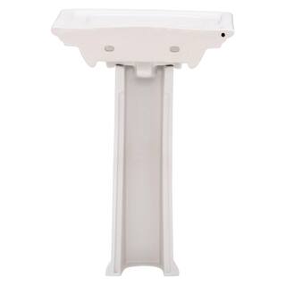 Washington 550 22 in. Pedestal Combo Bathroom Sink in White 3-394WH