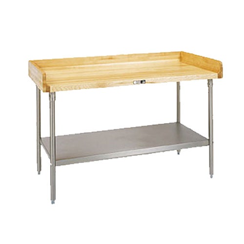 John Boos DNS14 Work Table， Wood Top， 60