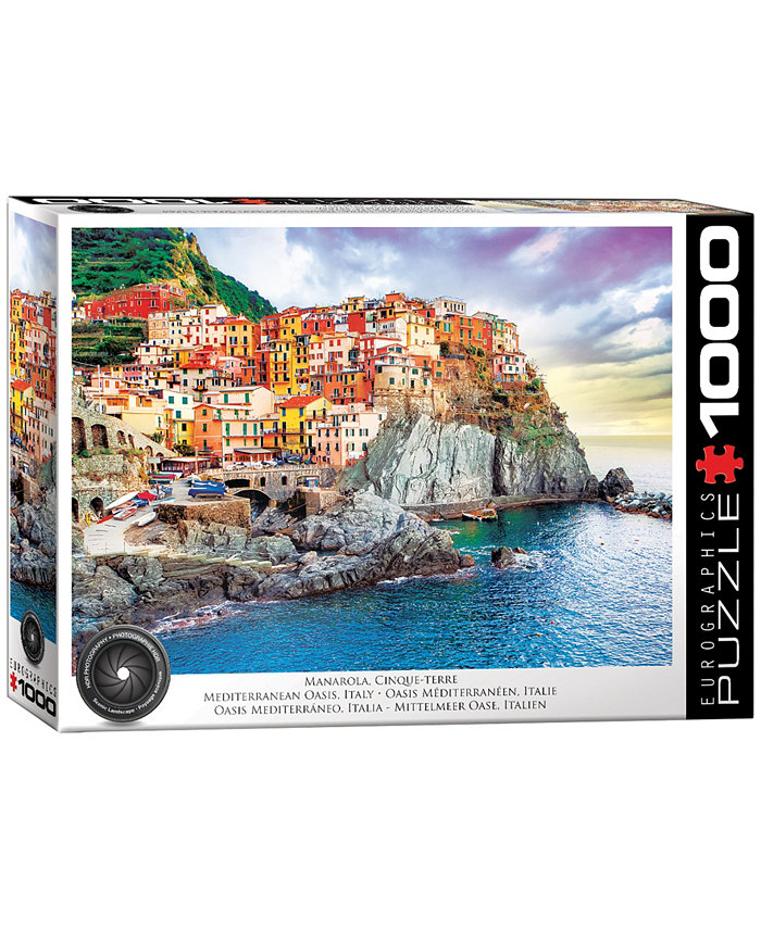 University Games Eurographics Incorporated Manarola  Cinque-Terre Mediterranean Oasis  Italy Jigsaw Puzzle  1000 Pieces