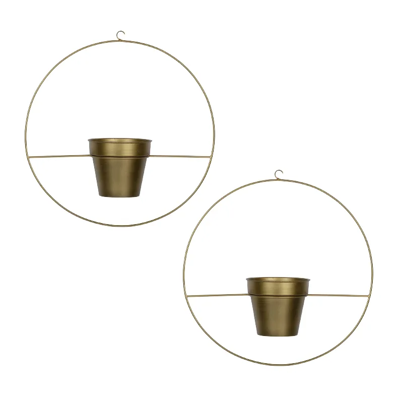 Quality Assured Metal Small Size Hanging Planter Premium Quality Wall Mounted Flower Pots   Planters Supply From India