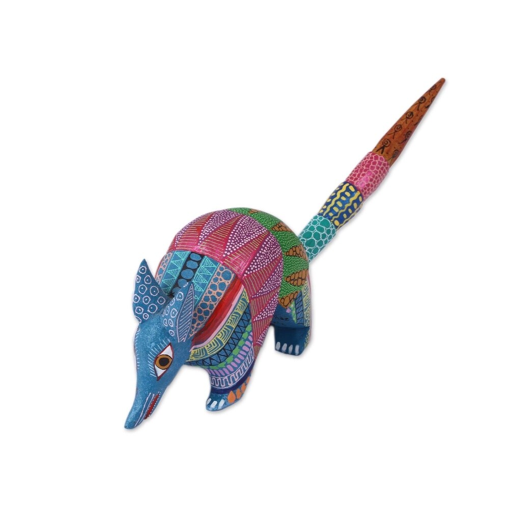 Handmade Armadillo Delight Wood Alebrije Figurine (Mexico)   2.8\