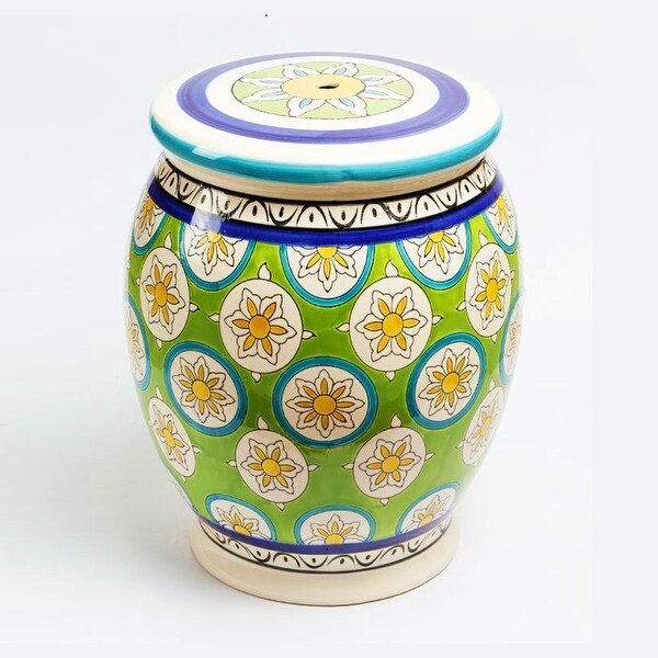 17.75 Inch Tall Ceramic Stoneware Stools in Multiple Color Options