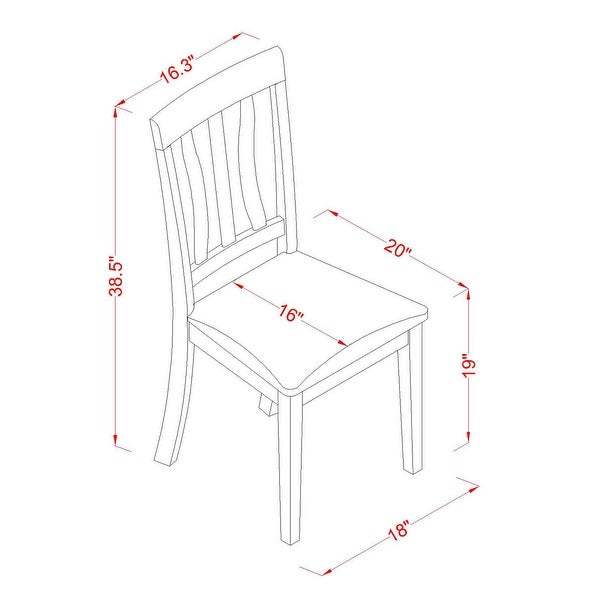 3-piece Dining Set Contains Round Table and 2 Dining Chairs in Black and Cherry Finish (Chairs Seat Options)