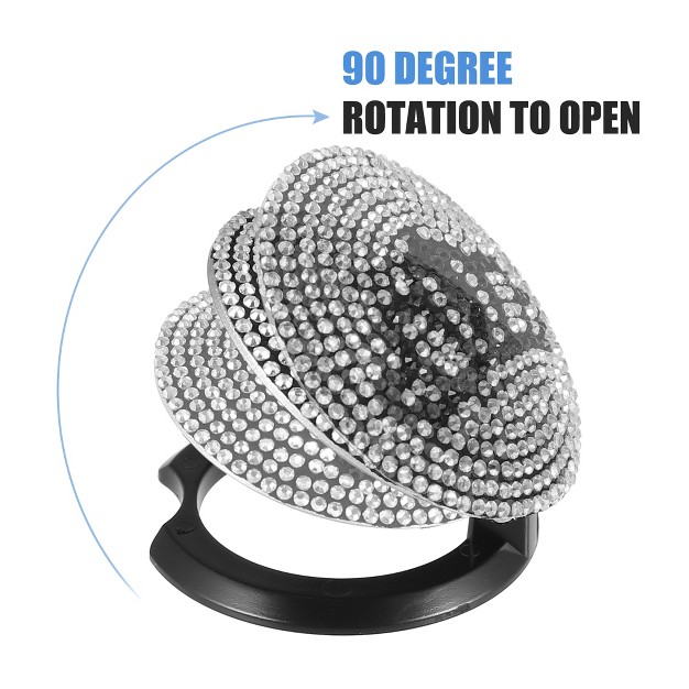 Unique Bargains Universal Anti Scratch Crown Pattern Decorative Rhinestone Car Engine Button Cover 1 Pc