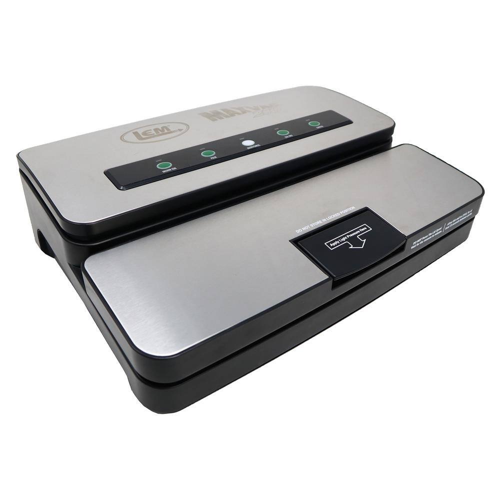 LEM Stainless Steel Vacuum Sealer with Bag Cutter and Holder 1393