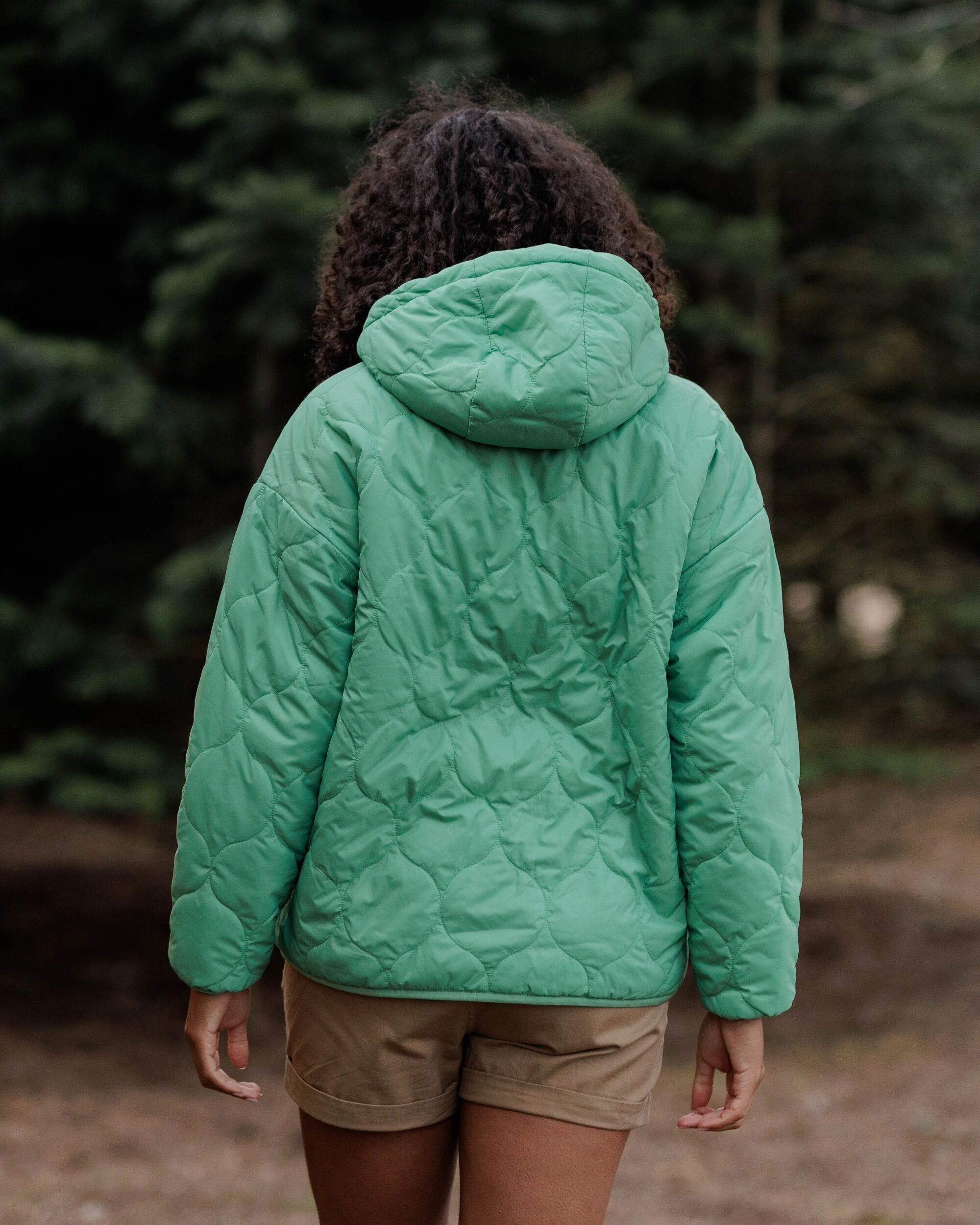 Earthy Recycled Sherpa Lined Insulated Jacket - Green Spruce