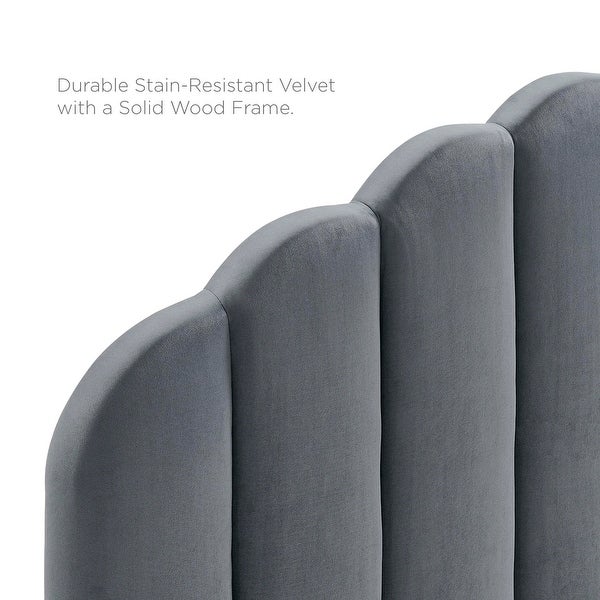 Veronique Twin Performance Velvet Headboard - - 31640350