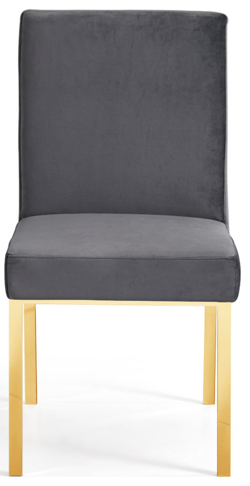 The Weaver Dining Chair  Velvet  Set of 2   Contemporary   Dining Chairs   by Meridian Furniture  Houzz