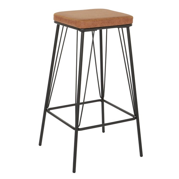 Strick and Bolton Eliane 30-inch Barstool with Gunmetal Base (Set of 2)