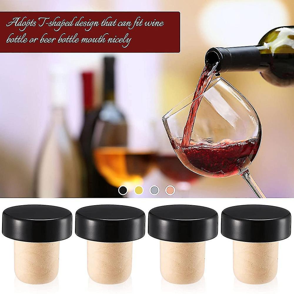 24pcs T-shaped Stopper Reusable Wine Cork Bottle Stopper Sealing Plug Bottle Cap For Wine Beer Bott